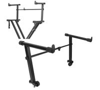 Adattatore di Estensione per Supporto Tastiera, Secondo Livello Regolabile a Forma di L, per Rialzo Tastiera Pianoforte Elettronico, Larghezza 42-75 Cm