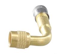 Adattatore di estensione per valvola pneumatici in rame, 45/90/135 gradi, per ruote difficili da raggiungere, compatibile con auto, moto, bicicletta, adattatore per stelo valvola angolato (90 pollici)