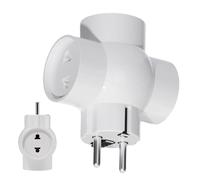Adattatore Di,Estensione Prese Elettriche - Multipresa AC 16A con 3 Prese per Viaggio in Europa e Destinazioni Estere Compatibile con Prese Multiple