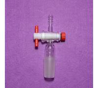 Adattatore di ingresso 24/40, dritto, tappo in vetro, valvola in PTFE, adattatore for vuoto