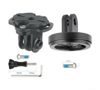 Adattatore di interfaccia per videocamera di azione per bici in lega di alluminio compatibile con supporto per computer Garmin per connessione stabile della fotocamera su biciclette