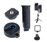 Adattatore di montaggio a sgancio rapido con filettatura da 1/4 per Insta360 X6, mini base leggera con foro per vite da 0,6 cm per treppiede, giunto cardanico, bastone per selfie