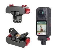 Adattatore di montaggio magnetico a sgancio rapido per Insta360 X6/X5, base di espansione della staffa in ABS con foro per vite da 1/4 e supporto per adattatore per fotocamera pieghevole per accessori