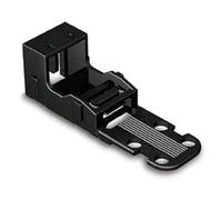 Adattatore di montaggio WAGO 221-512/000-004 | 2-morsetto per cavi da 4 mm², 10 pezzi, con accessorio a piede adatto per il montaggio orizzontale delle connessioni dei terminali, nero