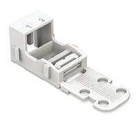 Adattatore di montaggio WAGO 221-512 | 2-morsetto per cavi da 4 mm2, 10 pezzi, con l'accessorio a piede adatto per il montaggio orizzontale di connessione dei terminali, bianco