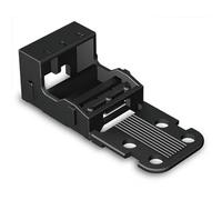 Adattatore di montaggio WAGO 221-513/000-004 | 3-morsetto per cavi da 4 mm², 10 pezzi, con accessorio a piede adatto per il montaggio orizzontale delle connessioni dei terminali, nero