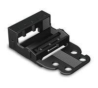 Adattatore di montaggio WAGO 221-515/000-004 | 5-morsetto per cavi da 4 mm2, 10 pezzi, con accessorio a piede adatto per il montaggio orizzontale delle connessioni dei terminali, nero