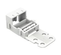 Adattatore di montaggio WAGO 221-523/000-004 | 3-morsetto per cavi da 4 mm², 10 pezzi, con accessorio da pavimento adatto al montaggio orizzontale dei terminali, nero