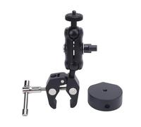 Adattatore di morsetto satellitare set mini kit di montaggio regolabile yacht (Adattatore nero)