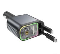 Adattatore di potere automobilistico di carico veloce con l'interfaccia doppia del porto e la caratteristica di illuminazione del modello della stella compatibile con i sistemi elettrici 12V 24V (A)