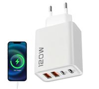 Adattatore di Presa - Blocco Di Ricarica Rapida,Convertitore 120W Adattatore Type-C USB per Viaggi Casa Ufficio