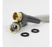 Adattatore di prolunga flessibile in acciaio inox per tubo flessibile per uso con vari avvolgitubo, irrigazione facile e ininterrotta (1,5 m)