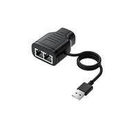 Adattatore di Rete 2 In 1 Condivisione di Rete da Cento Megabit RJ45 Splitter di Rete Multifunzionale -Due