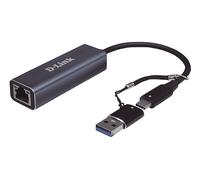 ADATTATORE DI RETE D-LINK DUB-2315 - 2.5G, 2500Mbps, Tipo-A/Tipo-C, Wake-on-LAN, Velocità di trasferimento 2500 Mbit/s, Dispositivi compatibili PC, laptop, Mac, dispositivi con USB Type-A o USB Type-C