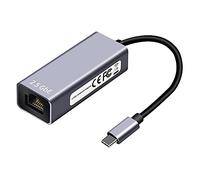 Adattatore di rete da USB C a 2,5 G, KUYiA USB C a Gigabit Ethernet, da tipo C a RJ45 LAN Ethernet Card 2500/1000/100Mbps Supporto Windows 7/8/10, XP, Vista, Mac/OS/Linux