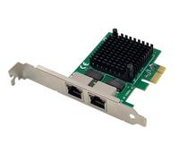 Adattatore di rete Dual PCIe 3.1 2.5GBase-T con I225-V 2500/1000/100Mbps PCI Express Gigabit Ethernet scheda NIC RJ45 LAN Controller per Windows 10/11 con supporto a basso profilo
