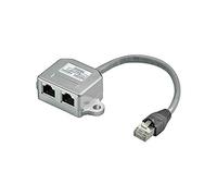 Adattatore di rete Goobay (Ethernet Cat 5 e connettore ISDN RJ45 a 2 jack RJ45) argento