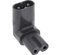 Adattatore di rete IEC 60320 C8 - C7 - angolato sopra-sotto 2 poli. NEW