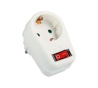 Adattatore di rete Schuko M a H, 250 V, 16 A; ideale per il collegamento di dispositivi elettrici in diversi formati.