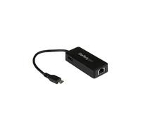 Adattatore di rete - STARTECH - USB-C a RJ45 - Gigabit Ethernet - Porta USB aggiuntiva - Nero