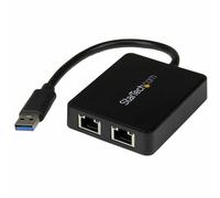 StarTech.com Adattatore USB 3.0 a doppia porta Ethernet Gigabit NIC con porta USB