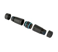 Adattatore di rete Techly IWP-MD C6-IP68T RJ-45 Doppio Femmina Nero IP68