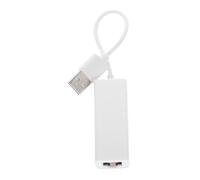 Adattatore di Rete USB 2.0 Ethernet Rj-45 Abs Bianco 10/100mbps | Connettore di Rete per Computer, senza Driver, Piastra Termica Integrata, Trasmissione Stabile