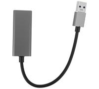 Adattatore di Rete USB 3.0 Gigabit Nero Lega di Alluminio | Connessione Usb-c e Rj45, Supporto Multi Dispositivo, per Videoconferenze e Uso Domestico