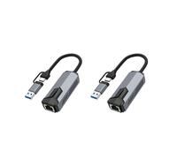 Adattatore di Rete USB 3.0 Type-C A RJ45 da 5000 Mbps, Convertitore Gigabit Ethernet 5G, Hub LAN per PC Portatile