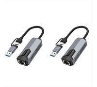 Adattatore di rete USB 3.0 Type-C a RJ45 da 5000 Mbps, convertitore Gigabit Ethernet 5G, hub LAN per PC e laptop
