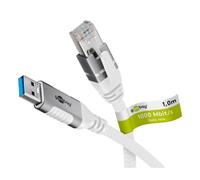 Adattatore di Rete USB-A a RJ-45 Cat6 Goobay 2 m Bianco