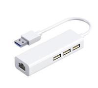 Adattatore di rete USB C/a con connettore Ethernet RJ45 a 3 porte per driver meno operativo C/a a Ethernet ed espansione