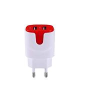 Adattatore di rete USB per Xiaomi Mi A3 Smartphone Tablet doppia presa da parete 2 porte corrente AC caricatore (rosso)
