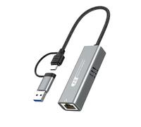 Adattatore di rete USB tipo C a RJ45 Ethernet 5000Mbps per velocità di Internet migliorata su vari dispositivi