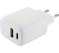 Adattatore di ricarica 230V veloce USB/TypeC bianco