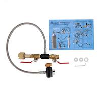 Adattatore di ricarica bombola CO2 G1/2 con tubo flessibile per riempimento Adattatore diretto per serbatoio di acqua di soda(With pressure gauge 24 inches)