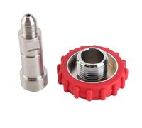 Adattatore di ricarica CO2 G5/8 a 7/16-20 | Connettore in acciaio inossidabile per bottiglie gonfiabili CO2 | Ossidazione - Supporto a sospensione per biciclette, pneumatici/attrezzature sportive