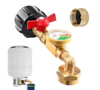 Adattatore Di Ricarica Del Gas | Set Di Aiuti Di Riempimento Pro-pan | Adattatore Di Ricarica Di 90 Gradi Con Manometro E Valvola A Chiusura | Connessione Di Ricarica Per Serbatoi Da 1 Libbra In Nylon
