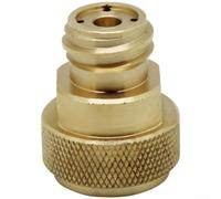 Adattatore di ricarica in metallo per SodaStream, connettore filettato TR21 x 4, compatibile con cilindri di anidride carbonica da 0,6 L, stazione di rifornimento gas resistente, parte oro (oro)