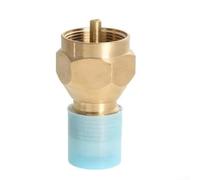 Adattatore di ricarica in ottone compatibile con cilindri usa e getta da 0,5 kg con valvola di sicurezza integrata per evitare il trabocco di gas durante la ricarica