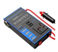 Adattatore di ricarica per auto | Car Power Converter | USB Charging Inverter, 1500w Truck Inverter with Outlet Plug, Car Adapter with AC Outlet and USB Or Laptop & RV Appliance, Car Electronics