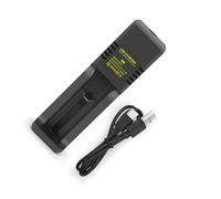Adattatore di ricarica per batteria USB a 1 canale con luce a LED per batterie ricaricabili da 4,2 V 3,7 V 18650 14500 16340 26650 batterie ricaricabili