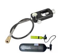 Adattatore di ricarica per immersioni, adattatore per bombole da grandi a piccole, cilindro di ossigeno in lega di alluminio, attrezzatura di ventilazione, testa cestello, ricarica rapida da 8 mm