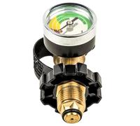 Adattatore di ricarica per manometro propano - Manometro per serbatoio GPL, misuratore di livello per bombola, raccordo regolatore in metallo | Connettore per propano per fornello da barbecue