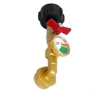Adattatore di ricarica per propano con valvola manometrica in ottone, convertitore serbatoio da 0,5 kg, per stufe da campeggio, kit di trasferimento gas da POL a EN417