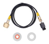 Adattatore di ricarica per soda Connettore per serbatoio di riempimento cartuccia bombola di CO2 con tubo 60 pollici CGA320 per produttori di soda commerciali Acciaio (Tubo ad alta pressione)