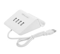 Adattatore di Ricarica per Supporto per Telefono USB con Hub a 4 Porte con Presa per Basi di Ricarica per Alimentazione Interfaccia USB (WHITE)