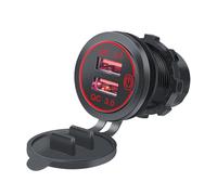 Adattatore di ricarica rapida con doppia USB da 36 W, con interruttori e LED, semplice da usare per auto e barche
