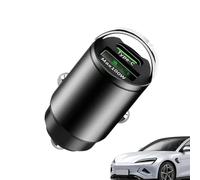 Adattatore di ricarica rapida, doppie porte USB, caricatore compatto per veicoli da 8,5 x 5 cm, alimentazione 100 W, caricabatterie con tecnologia Qc 3.0 autentica per dispositivi di telefoni e