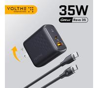 Adattatore di ricarica rapida per caricabatterie da muro Voltme 35W compatibile con iPhone 16 15 14 Pro Quick Charge 3.0 con presa portatile pieghevole
